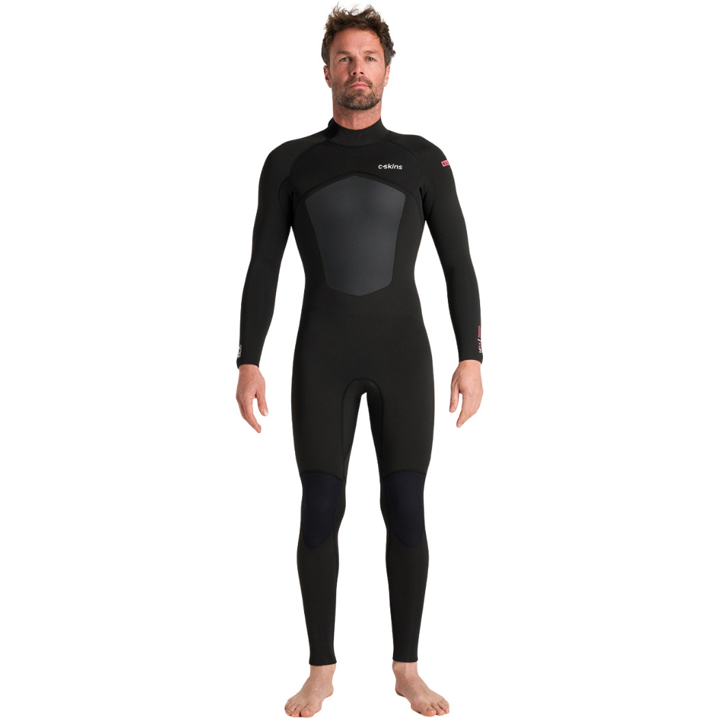 2026 C-Skins Heren Nuwave Legend 5/4/3mm Rug Ritssluiting Wetsuit C-NLE54MBZ - Black / Neon Flare